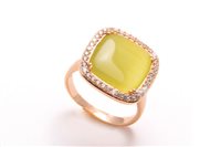Anello Madì Donna laguna oliva in Argento Quarzo idrotermale 3909016 - 3909016